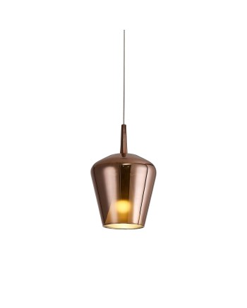 ELSA * COLGANTE CRISTAL CAMPANA - E27 - COBRE + OPAL ( SIN BASE)